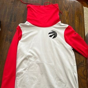 Under armor combine Toronto Raptors hoodie, like new,medium,coldgear, red/grey